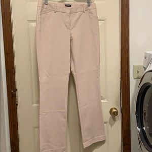 Express Editor Soft Pink, straight leg dress pants